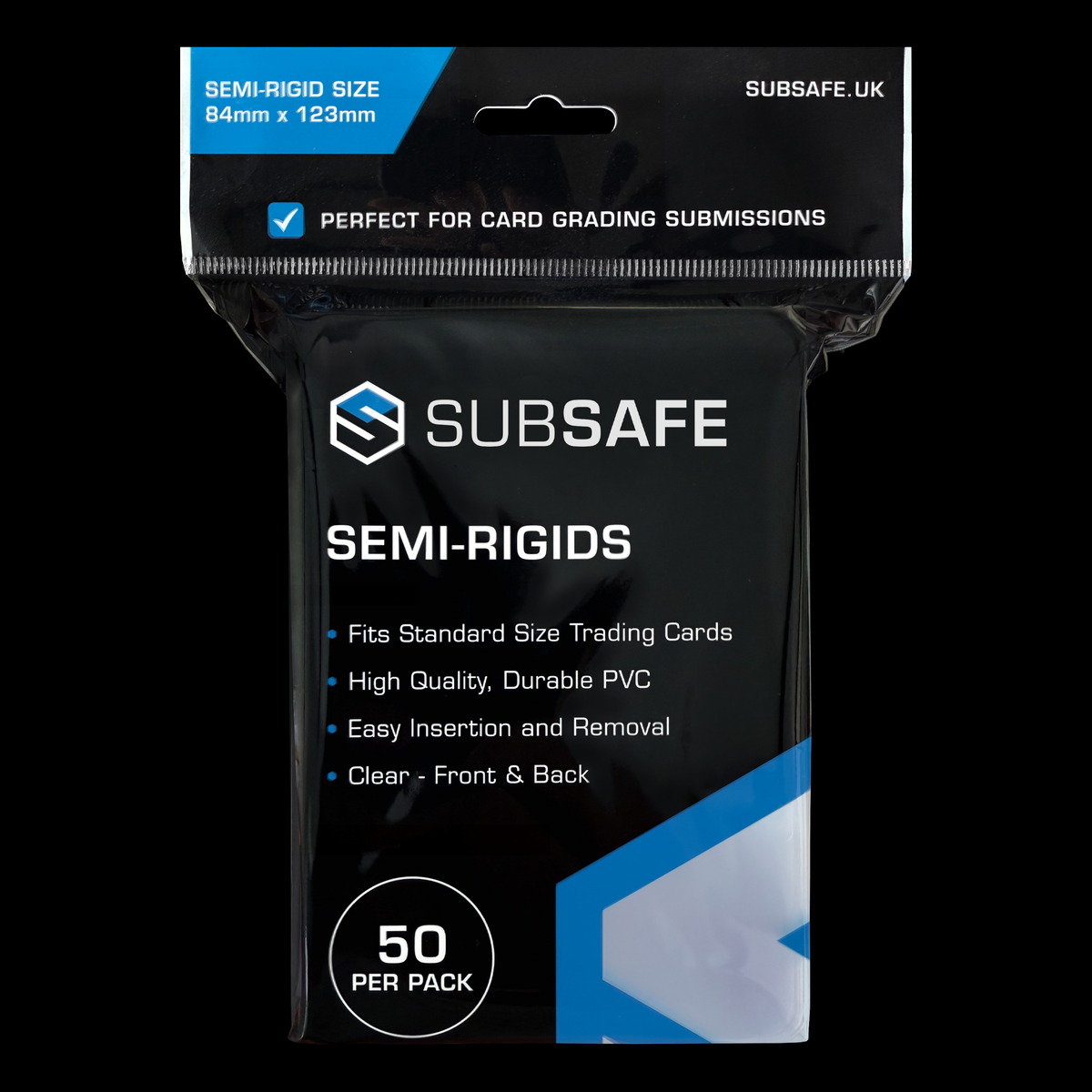 50 Card Capsule Semi-Rigid Holders - PSA Grading Submission Size, For Sports Cards 50 Card Capsule Semi-Rigid Holders - PSA Grading Submission Size, For Sports Cards
